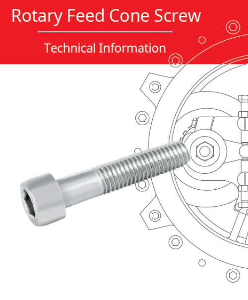 rotary feed cone screw cover