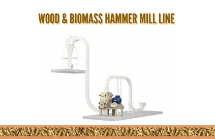 wood and biomass hammer mill line 